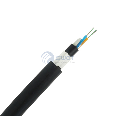 Outdoor Fiber Optic Cable ADSS glass yarn 24F double Sheath Span 100M